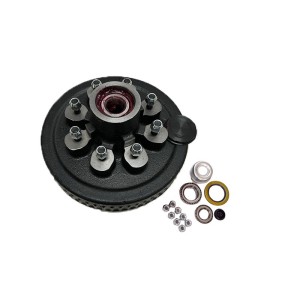 7k Trailer Axle Hub and Drum - 8 Lug, 1/2" Stud