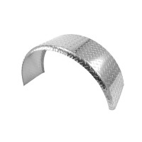 Tread plate round aluminium trailer fender