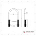 9/16 U bolt kit for 3 tube. 5.2k to 7k axles
